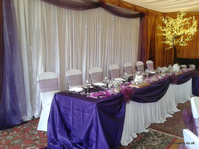 Swagged Top Table, Backdrop, Fingask Castle