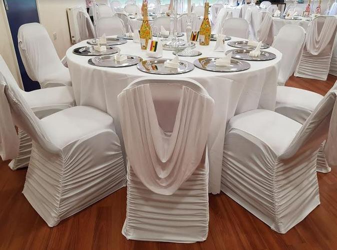 Hooded Chair Covers, Swagged Chair Covers, Draped Chair Covers, Wedding Table